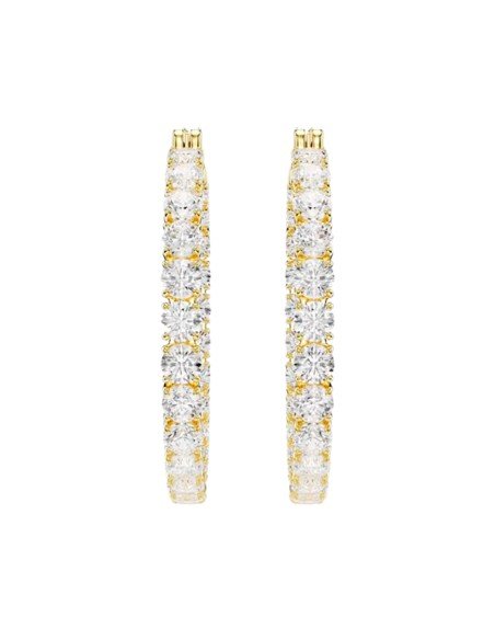 Boucles d'oreilles Swarovski Matrix : élégance en or et cristaux étincelants