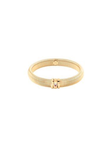 Bracciale Tommy Hilfiger in acciaio inossidabile argentato e logo, stile elegante e moderno