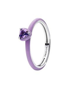 PANDORA LILA HERZ RING