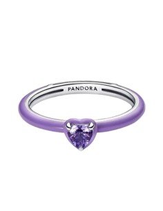 PANDORA LILA HERZ RING 2