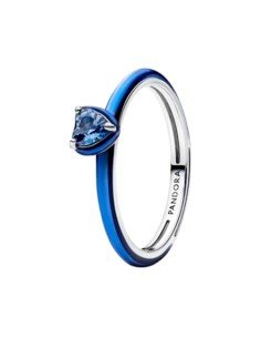 PANDORA BLAU HERZ RING