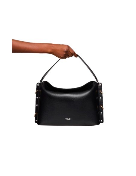 Tous City sac à bandoulière noir - Chic urbain et polyvalence avec des clous iconiques