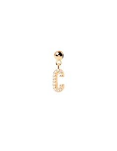 Charm letter C PDPAOLA: gold plated silver with zirconia, elegance and versatility