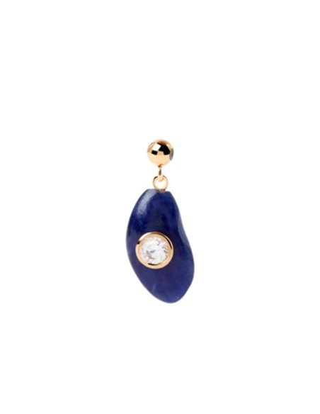 Charm Intuition Sodalite by Pdpaola : élégance en argent plaqué or avec des pierres en zircone