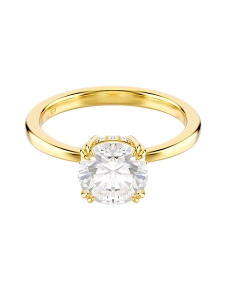 Anel Swarovski Stilla Attract: elegância em branco e ouro para todas as ocasiões