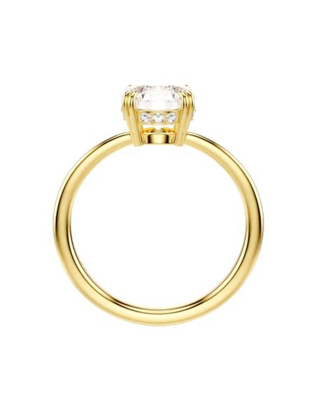 Anel Swarovski Stilla Attract: elegância em branco e ouro para todas as ocasiões