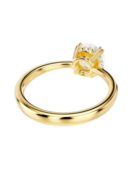 Anel Swarovski Stilla Attract: elegância em branco e ouro para todas as ocasiões