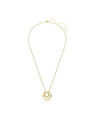 Collar Hyperbola Swarovski, brillo clásico y sofisticación en blanco y oro para cada día