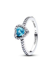 ANELLO CUORE IN ARGENTO PANDORA ELEVATO BLU