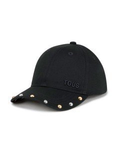 Boné preto Tous Jewelry Studs: elegância urbana e design icónico em 100% algodão