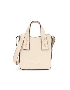 Mini-bolsa Tous bege: elegância e versatilidade com pormenor de pendente de urso