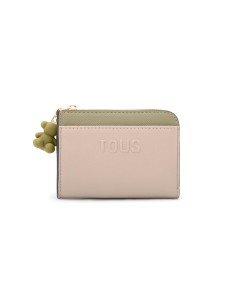 Bolsa grande Tous Audree Saffiano taupe e verde - Elegância e funcionalidade