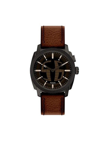 Fossil Machine FS6165 Uhr: einzigartiges Design mit Dual-Display und braunem Lederarmband