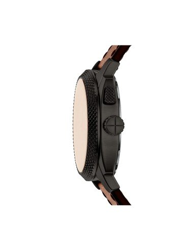 Fossil Machine FS6165 Uhr: einzigartiges Design mit Dual-Display und braunem Lederarmband