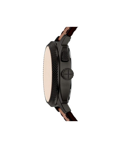 Fossil Machine FS6165 Uhr: einzigartiges Design mit Dual-Display und braunem Lederarmband