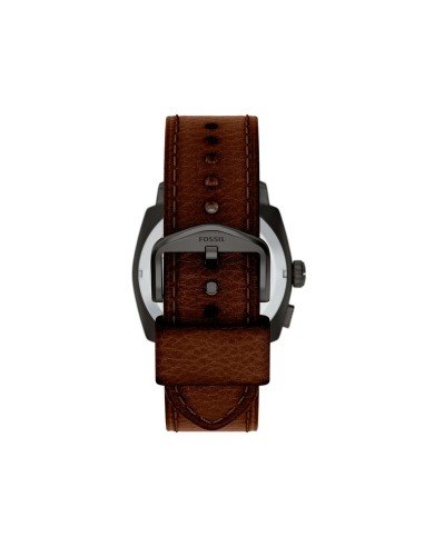 Fossil Machine FS6165 Uhr: einzigartiges Design mit Dual-Display und braunem Lederarmband