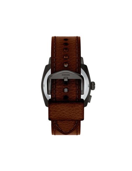 Fossil Machine FS6165 Uhr: einzigartiges Design mit Dual-Display und braunem Lederarmband