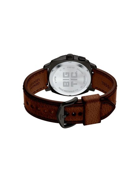 Fossil Machine FS6165 Uhr: einzigartiges Design mit Dual-Display und braunem Lederarmband