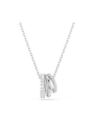 Ciondolo Swarovski Hyperbola: cristallo bianco ed eleganza rodiata