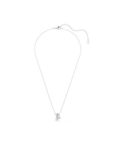 Swarovski Hyperbola Anhänger: weißes Kristall und rhodinierte Eleganz