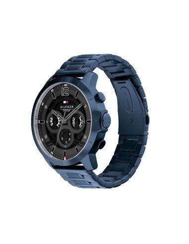 Montre homme multifonction Tommy Hilfiger Luca bleu gris, élégante et durable