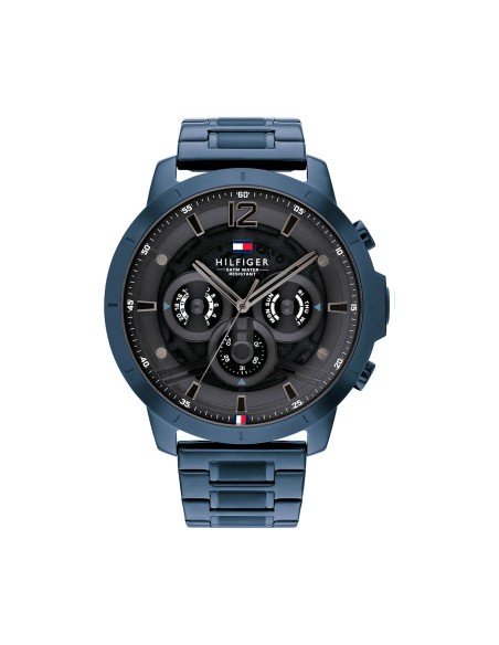 Montre homme multifonction Tommy Hilfiger Luca bleu gris, élégante et durable