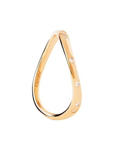 PDPAOLA Gold Air Ring: Sustainable elegance in 18k gold plated silver