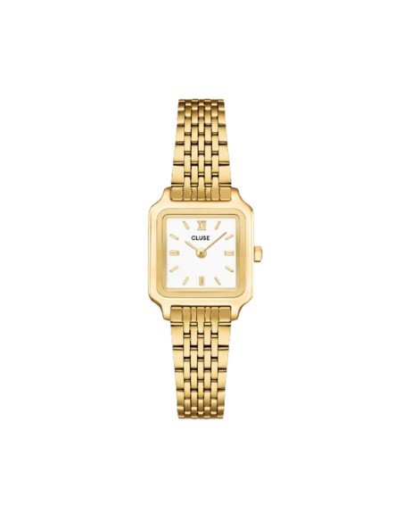 Montre Cluse Gracieuse Mini : Elégance et polyvalence en acier blanc et doré