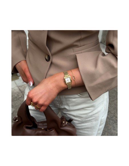 Montre Cluse Gracieuse Mini : Elégance et polyvalence en acier blanc et doré
