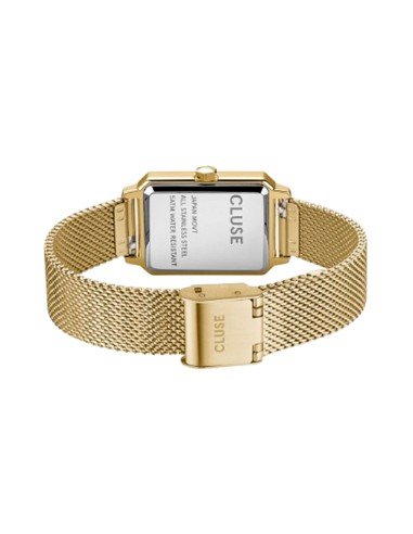Montre Cluse Fluette Rectangulaire : Elégance en or avec bracelet en maille interchangeable