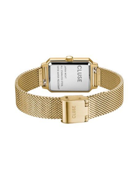 Montre Cluse Fluette Rectangulaire : Elégance en or avec bracelet en maille interchangeable