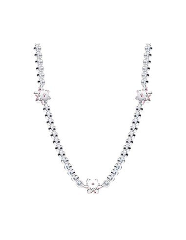 Collar en plata de ley con flor de rosa Pandora: elegancia y simbolismo en cada detalle