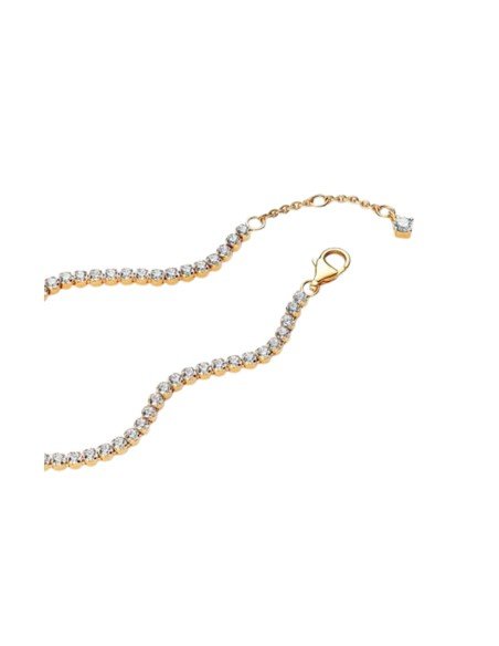Pulsera Tenis Pandora Shine: Elegancia en plata con toque de oro y brillantes circonitas