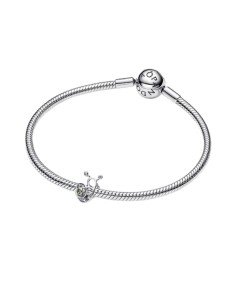 Charm Pandora Snail: argento, Murano blu, zirconi. Design oceanico per bracciali Moments. 2