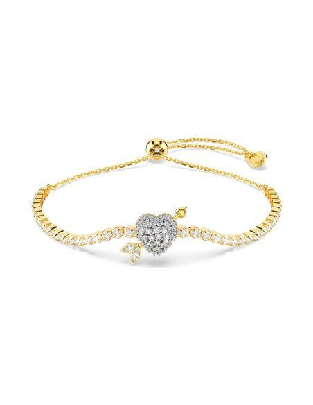Bracciale Swarovski Angelic: brillantezza ed eleganza versatili in rodio con cristalli bianchi