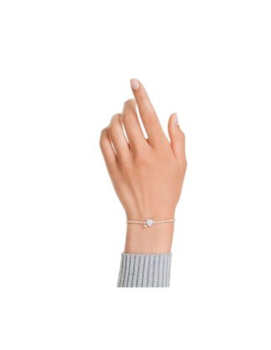 Bracciale Swarovski Angelic: brillantezza ed eleganza versatili in rodio con cristalli bianchi