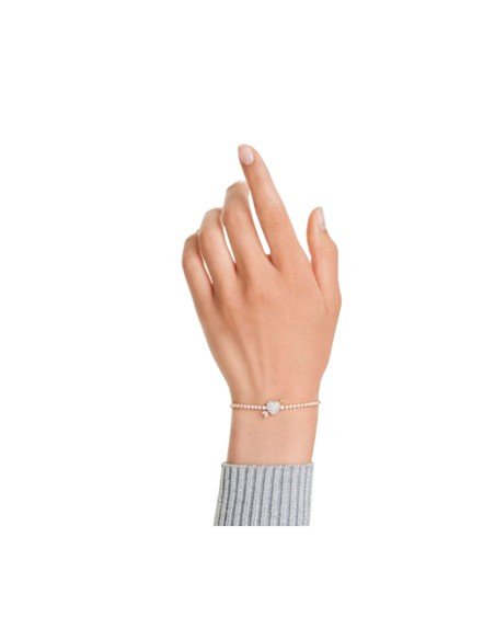 Bracciale Swarovski Angelic: brillantezza ed eleganza versatili in rodio con cristalli bianchi