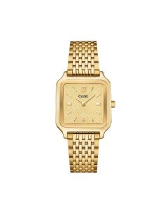 Elegante goldene Cluse Gracieuse Damenuhr: Stil und Quarzpräzision garantiert