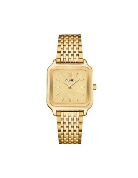 Reloj elegante dorado Cluse Gracieuse para mujer: estilo y precisión de cuarzo asegurada