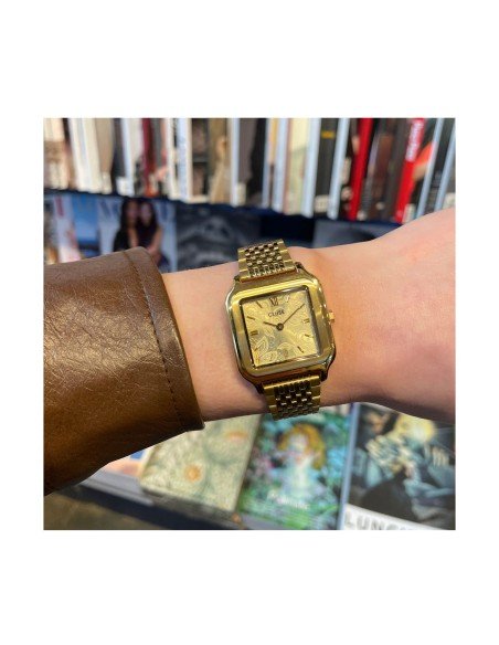 Reloj elegante dorado Cluse Gracieuse para mujer: estilo y precisión de cuarzo asegurada