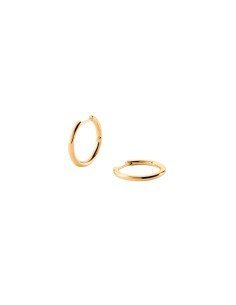 Orecchini creoli mini talismani placcati oro di Agatha, versatili e dall'eleganza moderna