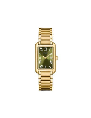 Montre Cluse Belisenna : élégance classique en or et vert olive