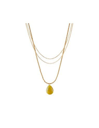 Collana midi Agatha Madeleine color kaki/oro: eleganza versatile e sofisticata
