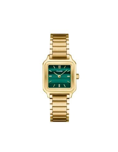 Montre Cluse Gracieuse : élégance contemporaine en or et vert avec bracelet interchangeable
