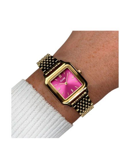 Montre Cluse Gracieuse Petite : élégance dorée avec cadran rose soleil