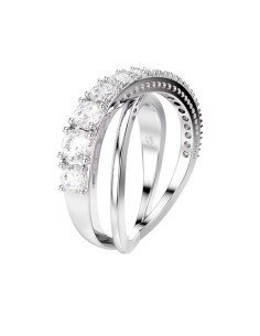 Swarovski original mixed polished sterling hyperbola ring 2