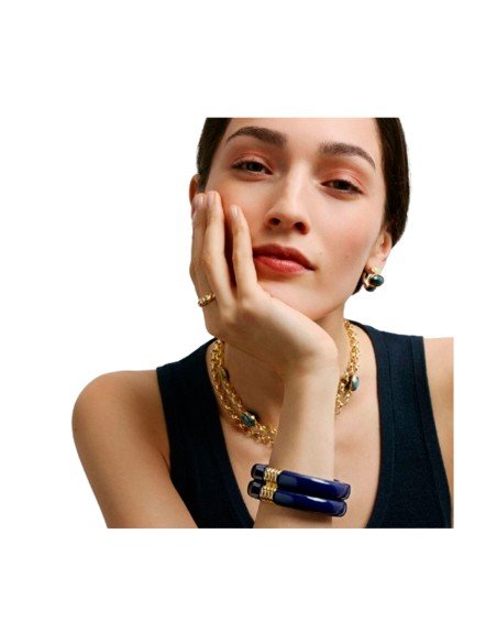 Agatha's Royal Blue Gold Goldarmband Sklavenarmband | Kostenloser Versand