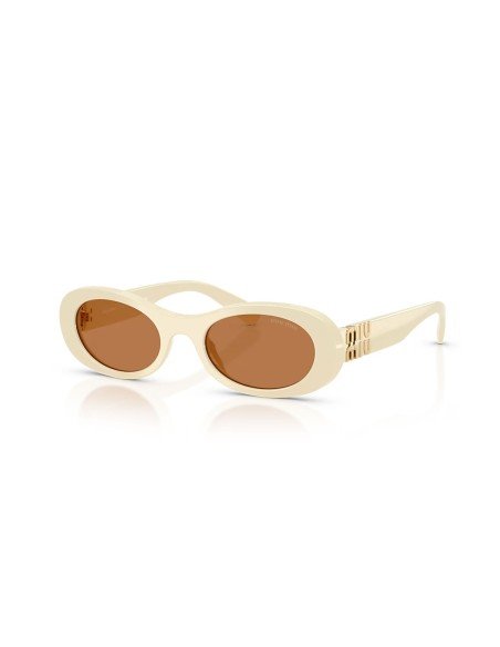Occhiali da sole Miu Miu donna bianco sporco marrone online