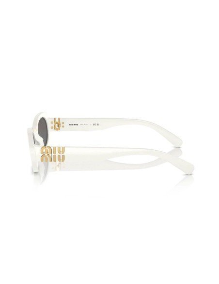 Lunettes de soleil Miu Miu pour femme blanc gris acétate original