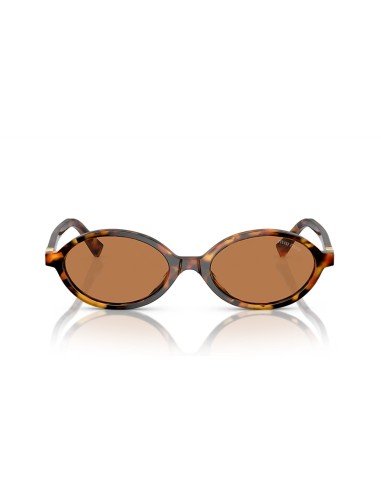 Lunettes de soleil Miu Miu pour femme, ovales, havane clair, originales